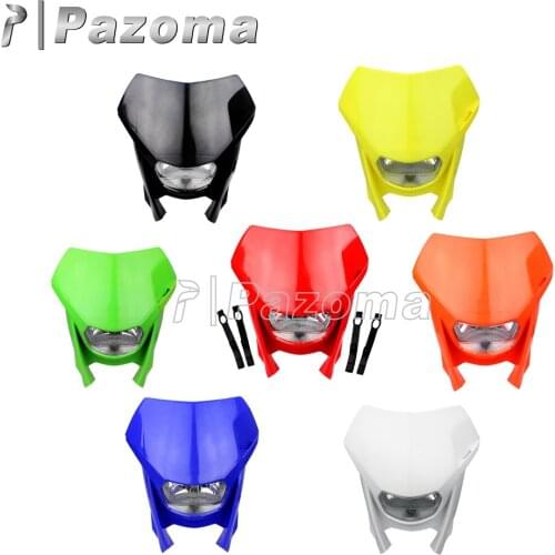 Universal Motocross Dirt Bike Headlight Motorcycle Headlamp Front Lighting for KLX KX YZF WR CRF CRM RM RMZ EXC SXF 125 250 450