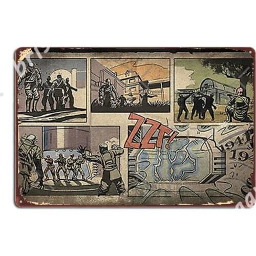 Zombies Loading Screen Comic Metal Signs Customize Garage Club Wall Decor pub Tin sign Posters
