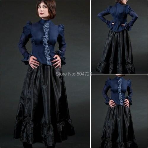 Custom-madeR-315 19 century Vintage costume Victorian Gothic Lolita/Civil War Southern Belle Ball Halloween dresses All size
