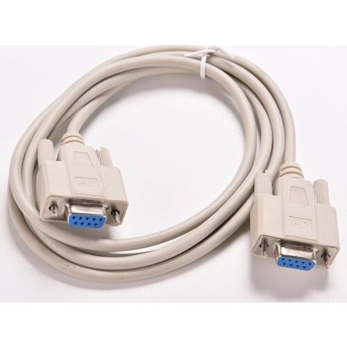 1PC 5ft F/F Serial RS232 Null Modem Cable Female to Female DB9 FTA Cross Connection 9 Pin COM Data Cable Converter PC Accessory