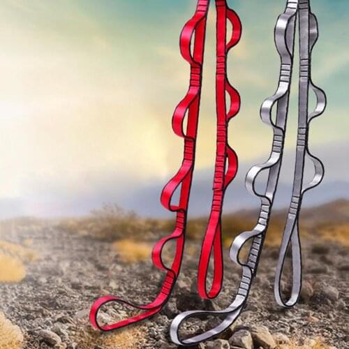 1PCS Anti-gravity Yoga Hammock Extension Belt Daisy Rope High Strength Safety Tree Rope Straps for Climbing Hammock 110cm Silver