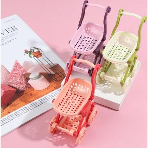 1pcs Mini Shopping Cart Salesman Sample For Kid Pretend Play Toy Dollhouse Decoration