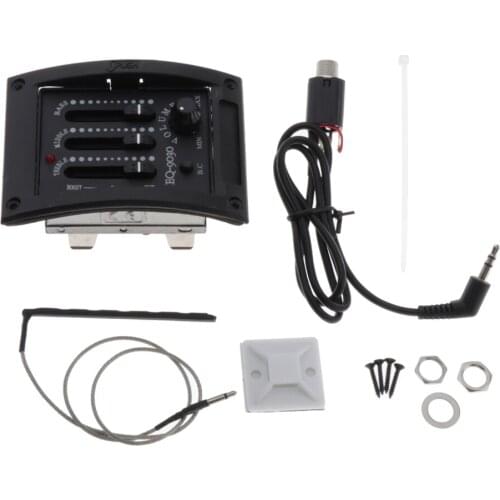 1pc Acoustic Guitar Pickup EQ Equalizer Piezo Pickup Tuner Complete 3 Band