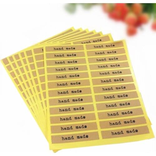 120pcs/pack Hand-wrapped Handmade Leather Sealing Sticker Cake Packaging Label Stickers
