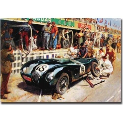 24 Hours Of Le Mans Poster Painting Canvas Print Nordic Home Decor Wall Art Picture For Living Room Frameless