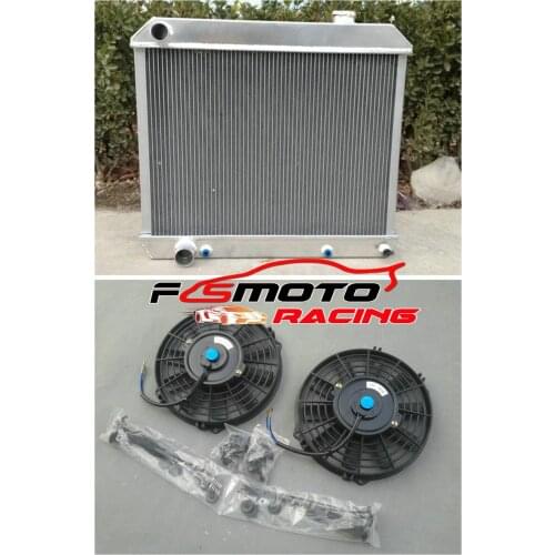 3 Rows Aluminum Radiator & Fans for Cadillac Deville 1960-1965 1960 1961 62 63 64