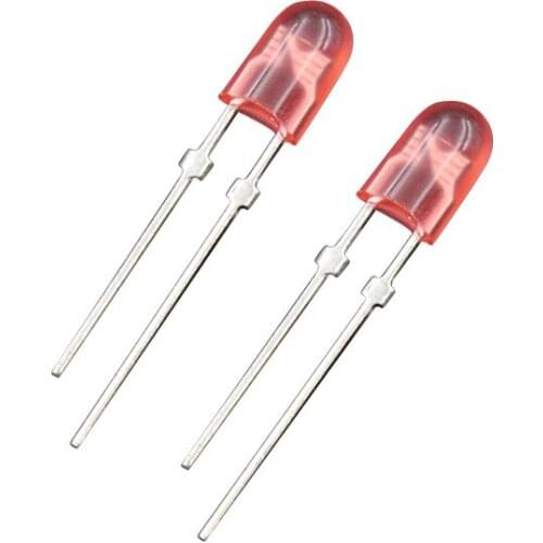 346 Oval Red LED Light Emitting Diodes Display Screen Short Legs Inserted Straight Lamp Bead