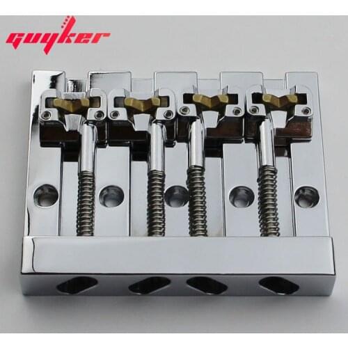 Hipshot KickAss 4 String Bass Bridge Retrofits Badass Bass Chrome