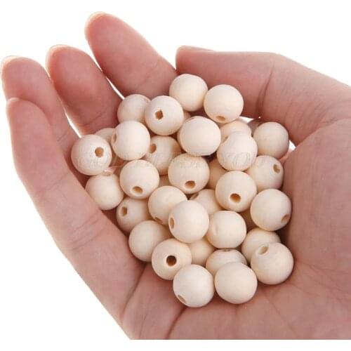 50Pcs/Set Natural Wooden Beads Parrot Bird Hamster Small Pets Bite Chew Toys DIY Jewelry Making Necklace Pendant Bead Multi