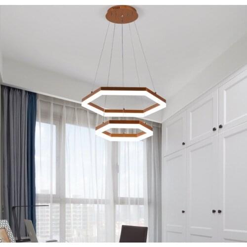 6-sided LED Pendant Lights Living room dining room bedroom study chandeliers Commercial & office lighting
