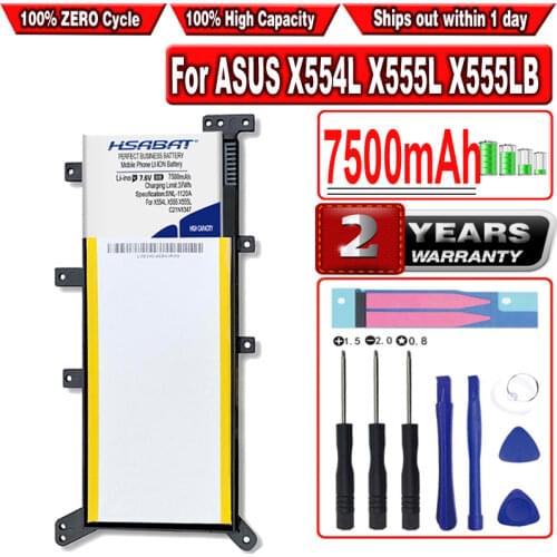 HSABAT 6850mAh C21N1347 Battery for ASUS X554L X555L X555LB X555LN X555 X555LD X555LP F555A F555U W519L F555UA VM