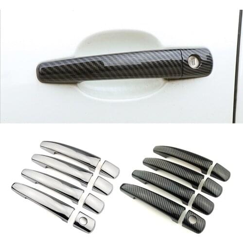 For Peugeot Partner 2008-2019 Expert Tepee Carbon Fiber Color Modify Refit Chrome Door Handle Cover Trim Protection Sticker