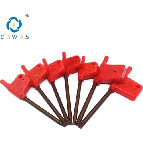 T6 T7 T8 T9 T10 T15 T20 red flag wrench standard Torx for CNC tool holder Torx screw wrench Multifunctional Carbon Steel
