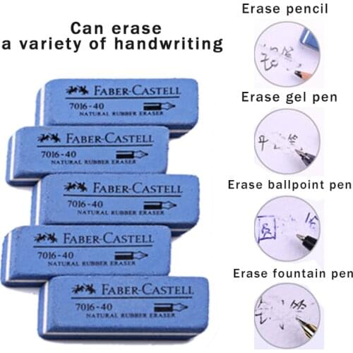 Faber Castell Natural Rubber Eraser for Gel Pen/Ballpoint Pen/Fountain Pen/Ink Pen Erasable Students Sand Rubber Stationery 7016
