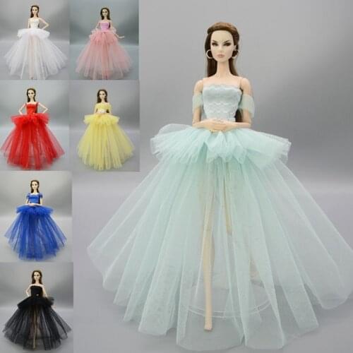 Fashion Costume Clothes For Barbie Doll Dress Vestidoes Multi-layer Party Dresses Outfits For 1/6 Doll Accessories Kids Toys