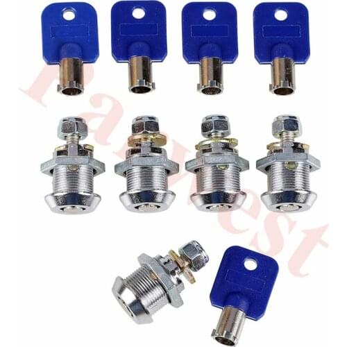 10PCS/Lot Arcade game Machine Cash Door Tool Box Tubular Cam Lock Cabinet Door Atom Lock with 10 Same Keys