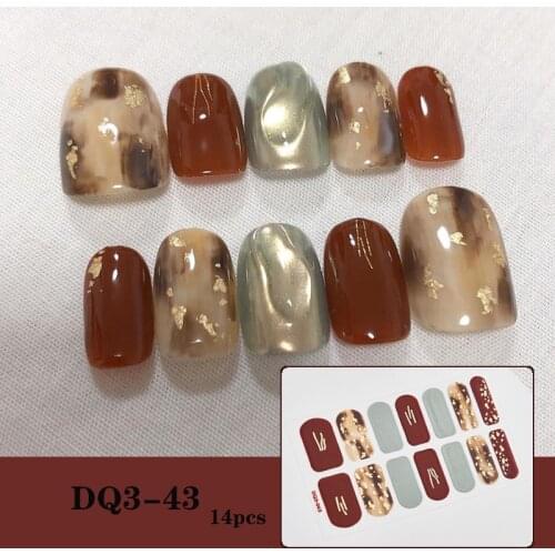 Full Cover Nail Stickers Nail Polish Nail Decoration Nails Sticker Designer Self Adhesive Nail Sticker Creative Nai Decals DQ373