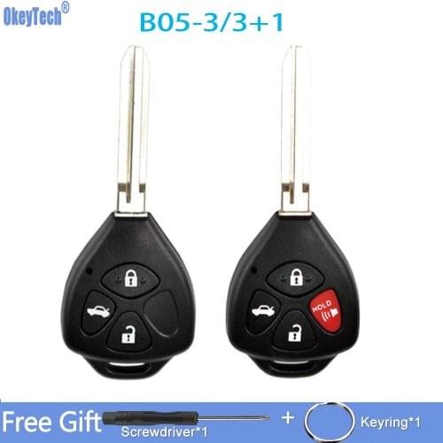 OkeyTech 5PCS KEYDIY Universal 3/3+1 Buttons B Series B05 KD Remote Control For KD900 KD900+ URG200 KD-X2 MINI KD Toyota Style