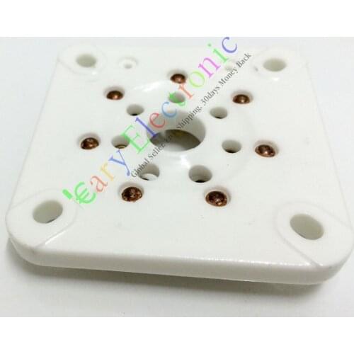 Wholesale and retail 20pc 7pin GOLD Ceramic vacuum tube socket valve 813 FU-13 4B27 5-125B 8001 amp free shipping