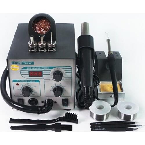 Hot Air Original QUICK 706W+ Soldering Staion Solder Iron DIY Digital Rework Station Phone Repair BGA SMD Soldering Station