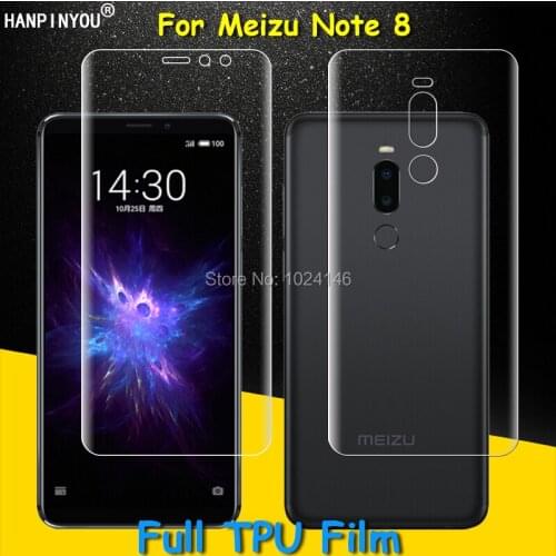 Front / Back Full Coverage Clear Soft TPU Film Screen Protector For Meizu Note 8 M822H M822Q 6.0" (Not Tempered Glass)