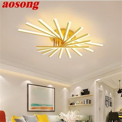 AOSONG Nordic Ceiling Lights Modern Creative Lamps LED Home Fixtures For Living Dinning Room