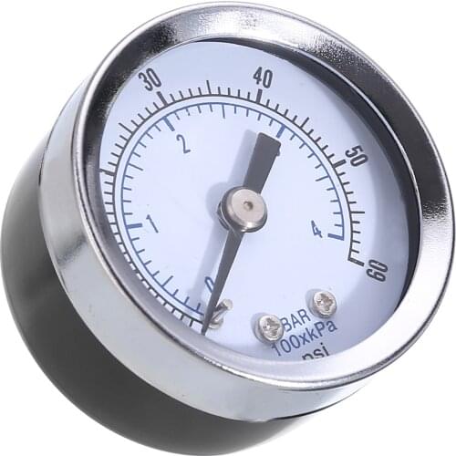 Professional 1/8" NPT Air Pressure Gauge 0~60 PSI Air Compressor Pressure Gauge Industrial Hydraulic Meter Back Mount 1.5" Face