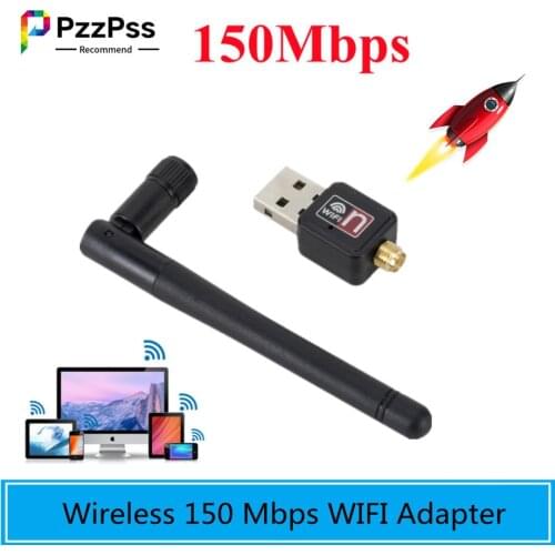 PzzPss Wireless WIFI Adapter 150Mbps USB2.0 WiFi Wireless Network Card WIFI Wireless Adapter Wireless USB WIFI Adapter Receiver