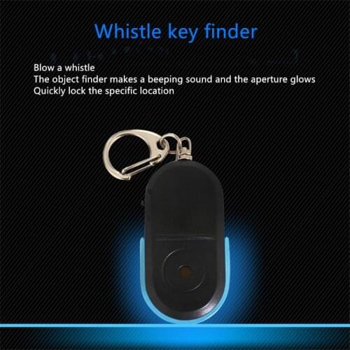 LED Light Torch Remote Sound Control Lost Key Finder Locator Keychain Beeps and flashes To Find Lost Keys whistle LED torch
