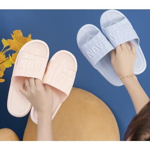 2021 soft-soled PVC slippers couple non-slip wear-resistant home indoor bathroom slippers for men and women in summer