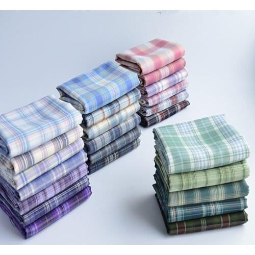 Japanese JK Uniform Yarn Dyed Plaid Fabric for Sewing Pleated Dress Clothes By Half Meter