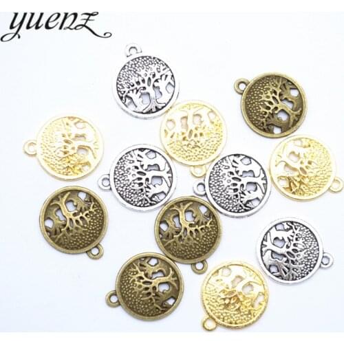 YuenZ 10pcs Antique Silver Plated tree Charms Pendant:DIY for bracelet necklace 19*16mm Q263