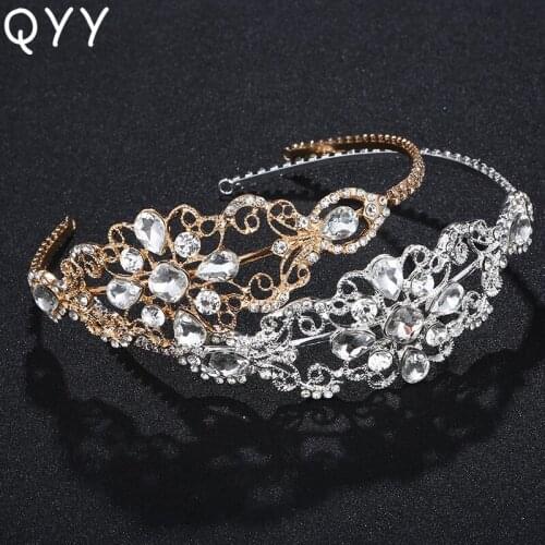 Retro Austrian Crystal Princess Tiaras and Crowns Bride Hair Accessories Women Hairbands Gorgeous Wedding Head Jewelry