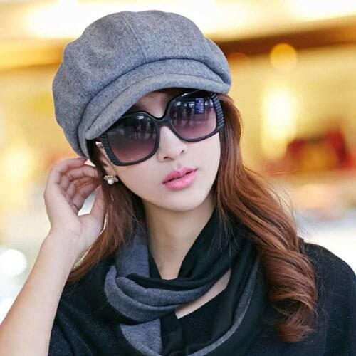Winter Women Gatsby Cap Octagonal Baker Peaked Beret Driving Hat Retro Newsboy Caps Female Sunscreen Hats Painter Tour cap