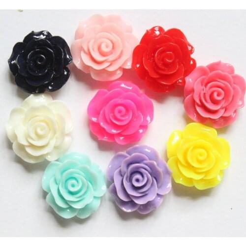 10pcs/lot flat back resin flowers DIY resin cabochons accessories 18mm