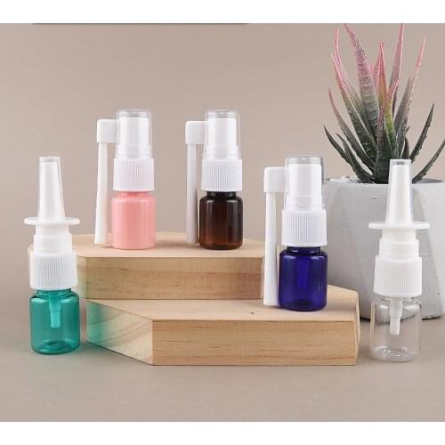 100pcs/lot 5ml Mini Empty Travel white plastic nasal spray bottle Oral spray bottles container small/empty bottles