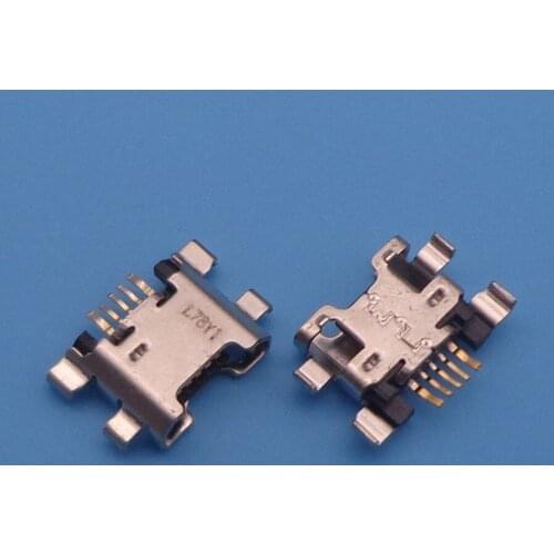 100pcs Micro USB Jack Charging Socket Port Plug Dock Connector 5pin Heavy plate For HUAWEI 7C 7S 7A 7X 8E HONOR 9 lite repair