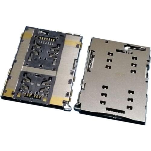 2Pcs Sim Card Reader Slot Tray Holder Connector Socket For Lenovo A6800 Tab 2 Tab2 A8-50F A8-50 A8-50L A8-50LC Contact Plug