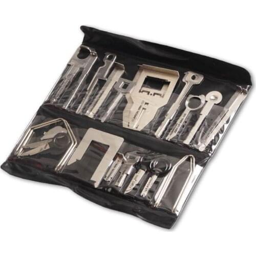 38Pcs/Set Vehicle Car Stereo Radio Release Removal Tools Key Kit with Bag Kenwood Tool Fit for Benz Ford Audi
