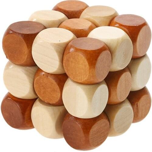 3D Wooden Puzzle Novelty Toys Educational Magic Cube Brain Teaser IQ Mind Game For Children Adult Snake Shape