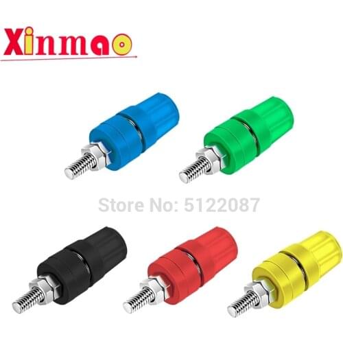5PCS Banana socket 4mm socket 5PCS 20A terminal banana plug M4*36 pure copper terminal