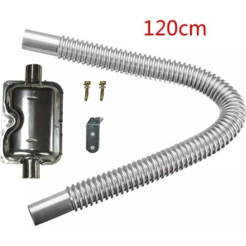60/120cm Stainless Steel Car Exhaust Pipe Gas Vent Hose Heater Exhaust 270E