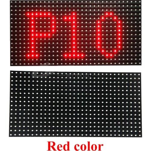 Free shipping 10pcs p10 semi-outdoor LED display red color p10 display module+ power supply+HD-W62 controller card