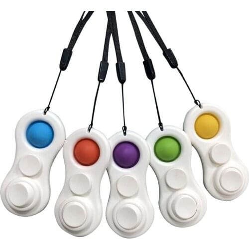 Keychain Fidget Toys Simple Dimple Antistress Toys For Adult Kids Stress Relief Sensory Toy To Relieve Autism Поп Ит Антисресс