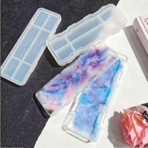 Pencil case Storage box Resin Silicone Mould Jewelry Making DIY Pen Case tool UV epoxy resin Box silicone mold