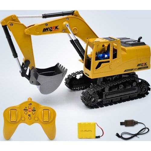 Rc Hydraulic Excavator Rc Digger 2.4Ghz 8 Channel 1:24 DIE-CAST RC Engineering Car Alloy And Plastic Excavator RTR For Kids