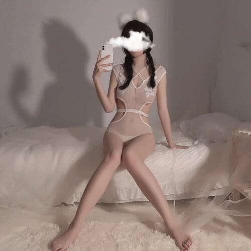 JIMIKO woman white sexy lingerie bdsm hot see-through one-piece Sexy costume bride erotic girl sex underwear slutty fantasies