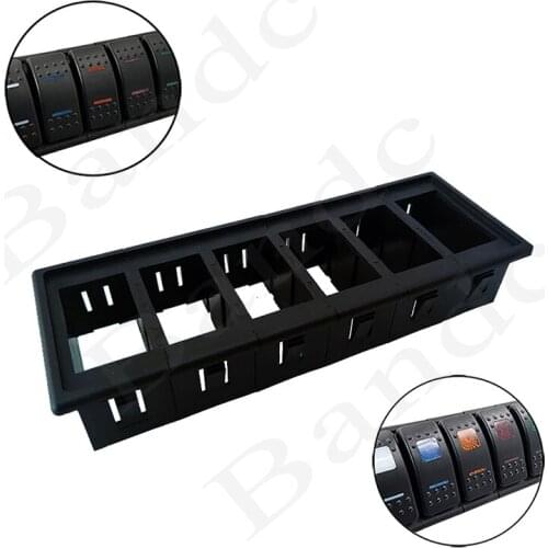 Rocker Switch Housing Holder Black Square Frame Panel for Car Boat Marine Vehicle Yacht Bus Truck Lorry, Free Combination