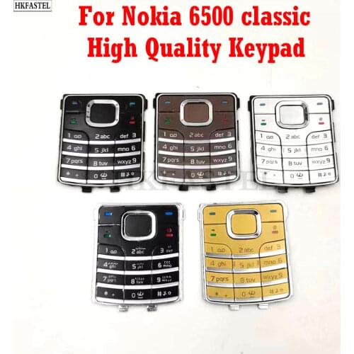 HKFASTEL New Cell phone Keyboard For Nokia 6500 classic 6500c Mobile Phone Housing Keypad Cover Case