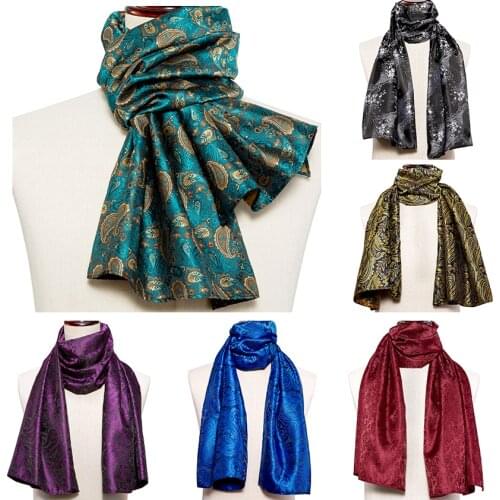 New Fashion Men Scarf Green Jacquard Paisley 100% Silk Scarf Autumn Winter Casual Business Suit Shirt Scarf 160*50cm Barry.Wang
